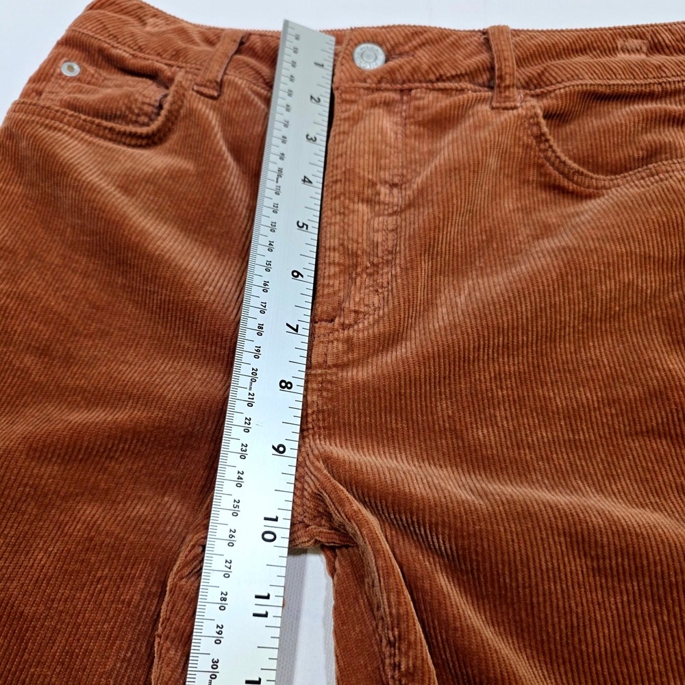 Pilcro Corduroy Pants Womens 26 Brown Slim Boyfriend Flare Leg Boho Retro 70s - Picture 4 of 9